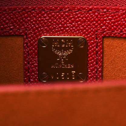 MCM Park Avenue Calfskin Small Patricia Crossbody Bag Red 8 of 10