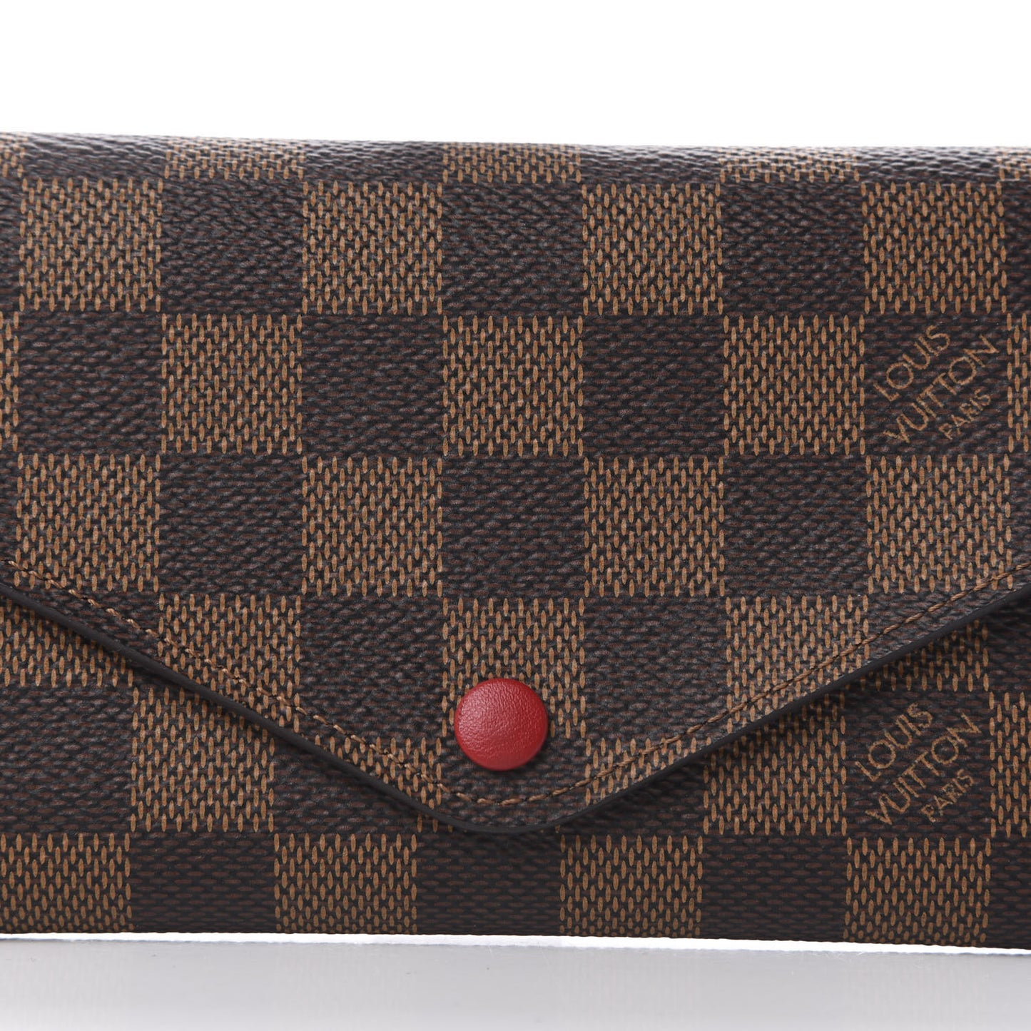 Damier Ebene Josephine Wallet Red