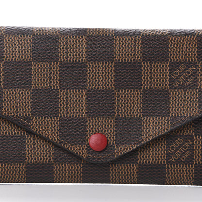 Louis Vuitton Damier Ebene Josephine Wallet Red 10 of 10