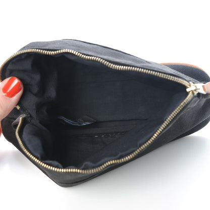 Hermes Cotton Canvas Bolide Travel Cosmetic Pouch Black 5 of 8