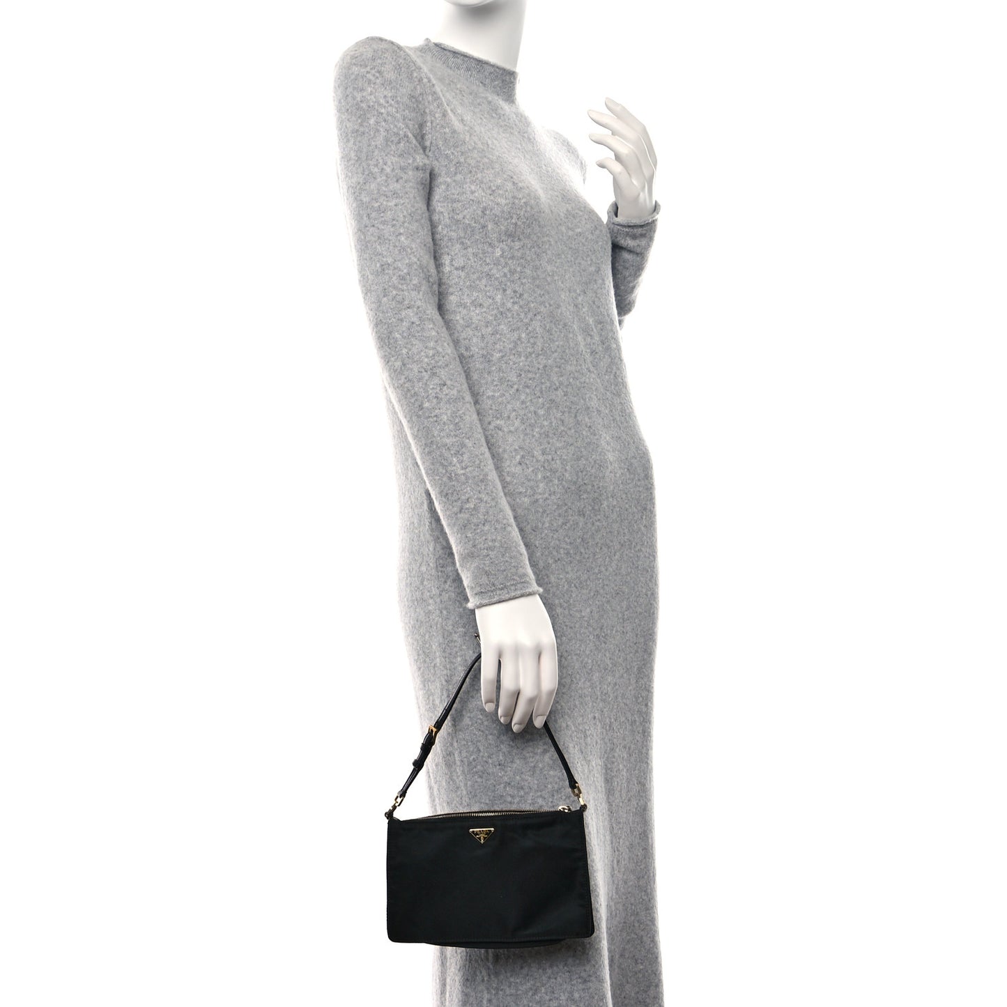 Tessuto Nylon Saffiano Pochette Black