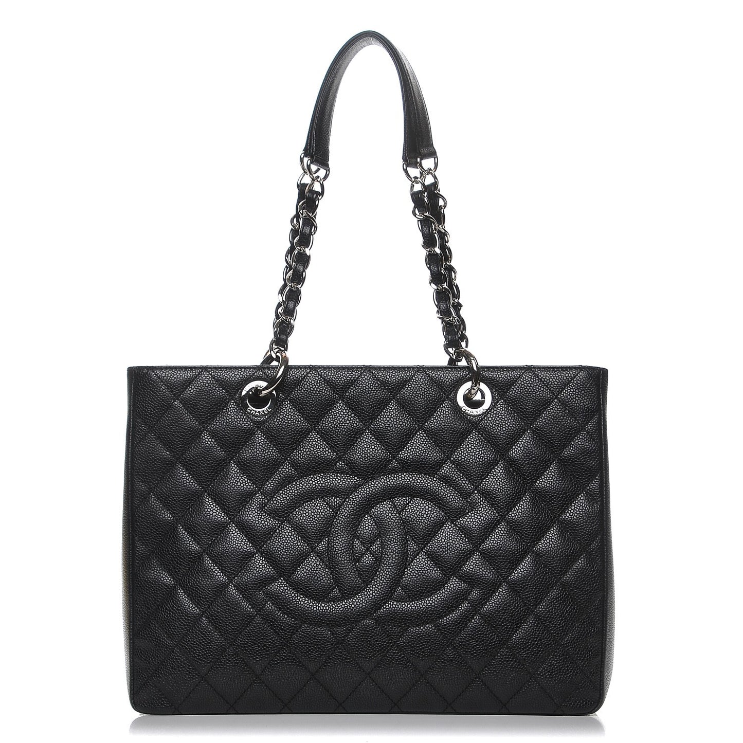 Caviar Quilted Grand Shopping Tote GST Black