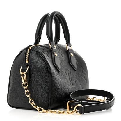 Louis Vuitton Empreinte Monogram Giant Speedy Bandouliere 20 Black 3 of 10