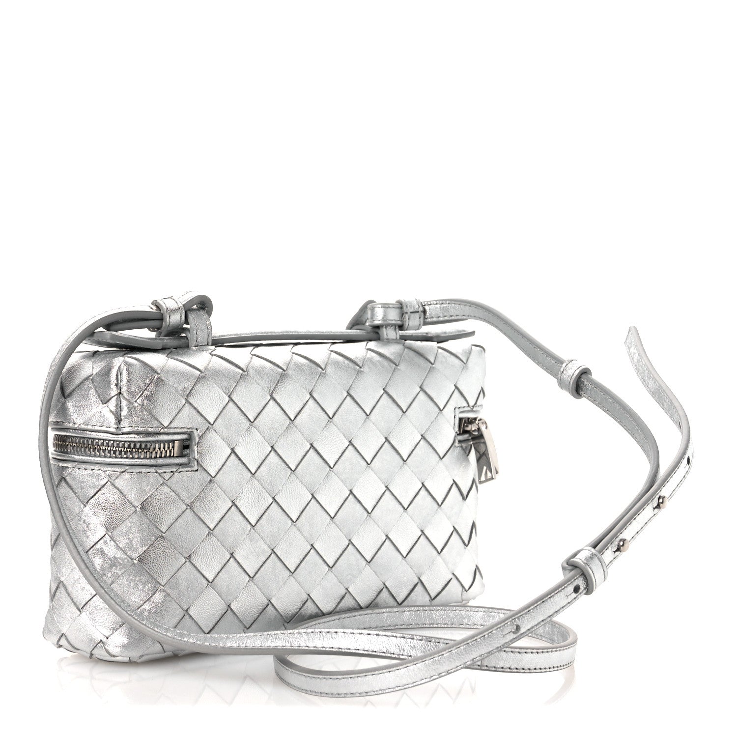 Bottega Veneta Laminated Nappa Intrecciato Bang Bang Vanity Case Silver 3 of 11
