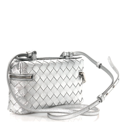 Bottega Veneta Laminated Nappa Intrecciato Bang Bang Vanity Case Silver 3 of 11