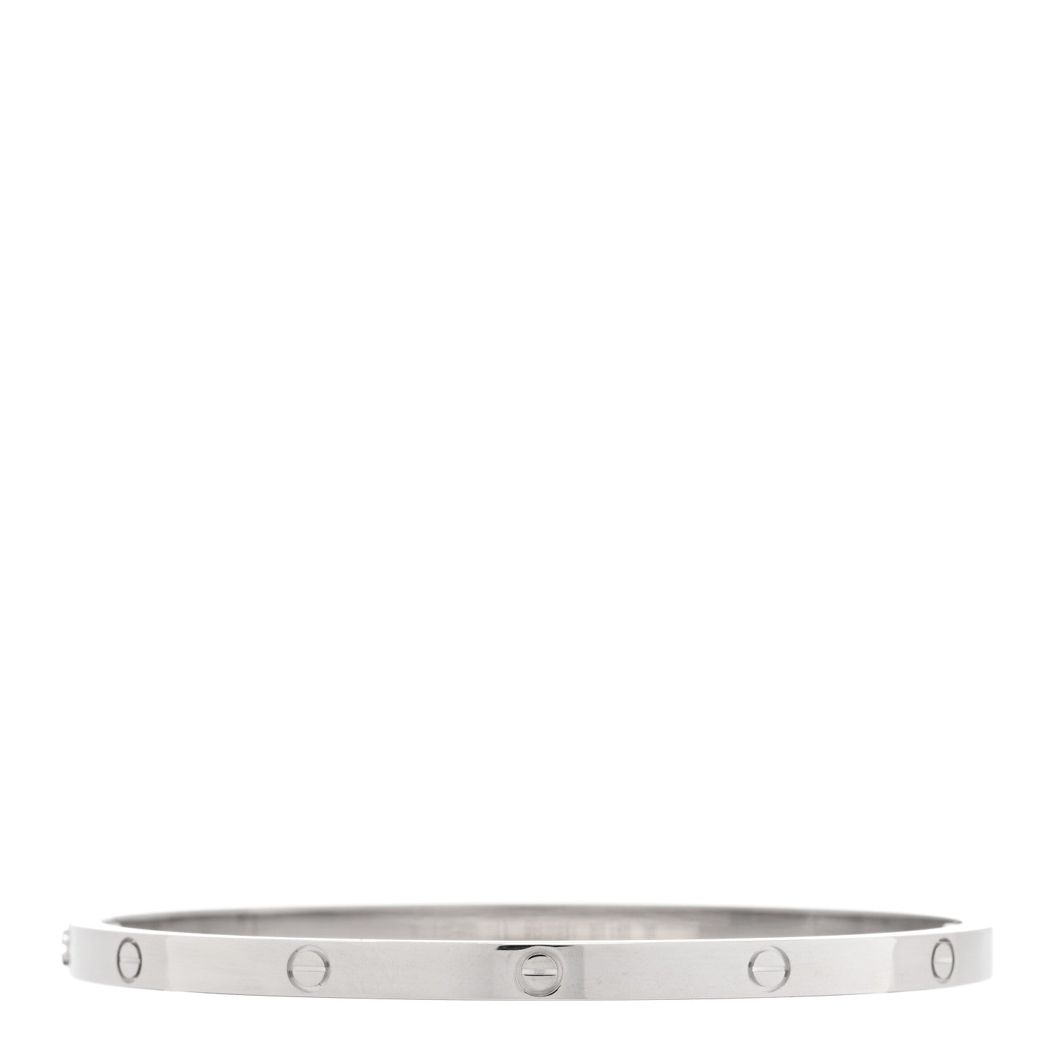 Cartier 18K White Gold Small LOVE Bracelet 17 2 of 5