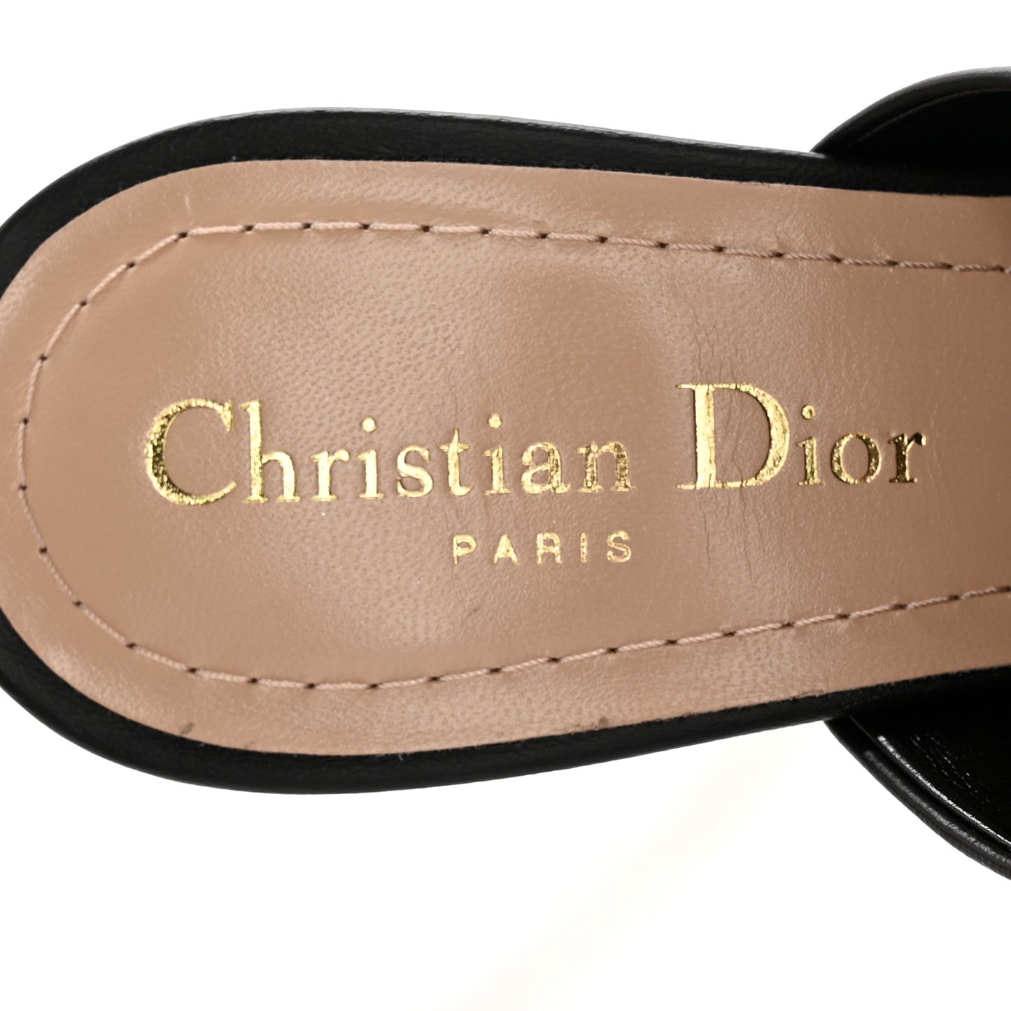 Lambskin D-Fame Mule Sandals 38 Black