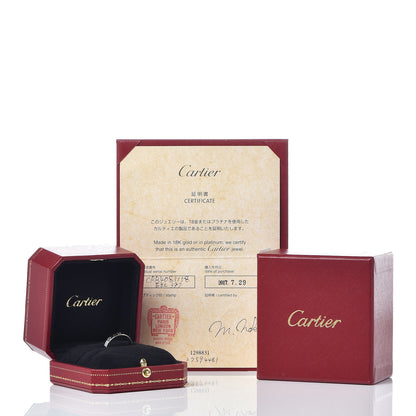 Cartier 18K White Gold 3.5mm LOVE Wedding Band Ring 58 8.5 5 of 5