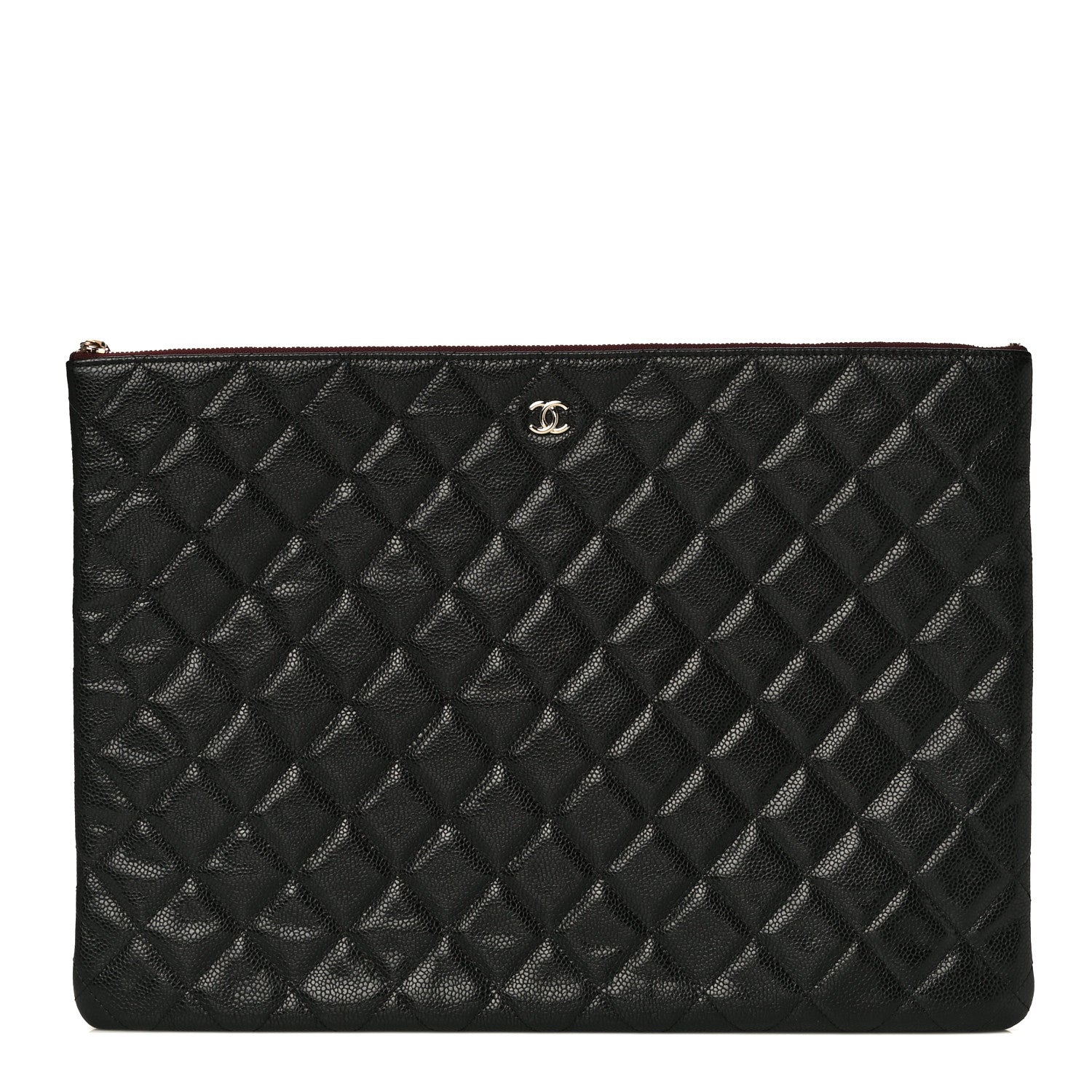 Chanel Caviar Quilted Large Cosmetic Case Black 1 of 10