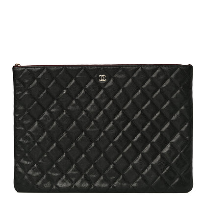Chanel Caviar Quilted Large Cosmetic Case Black 1 of 10