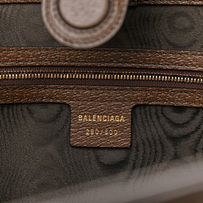 Gucci X BALENCIAGA BB Supreme Monogram Web Graffiti Medium Ophidia Shopping Tote Beige New Acero 6 of 9