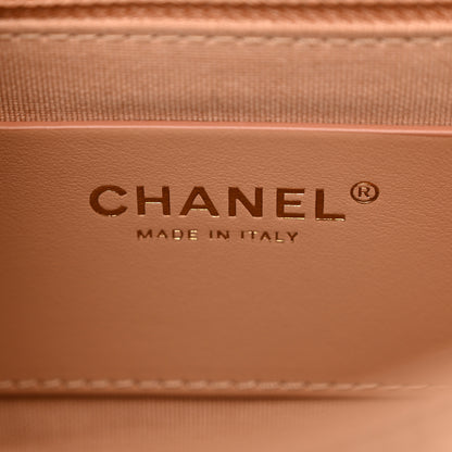 Chanel Crumpled Glazed Lambskin Quilted Medium Hold The Line Flap Beige 6 of 11