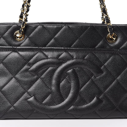 Chanel Caviar Quilted CC Timeless Soft Tote Black 10 of 11