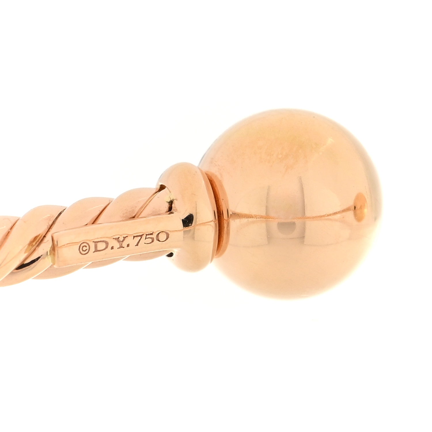David Yurman 18K Rose Gold 7mm Solari Bracelet 3 of 4