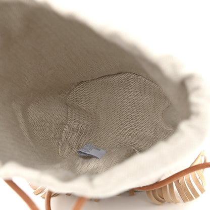 Hermes Toile Velvet Lambskin Tipi Print Childrens Drawstring Backpack Beige Coyote 5 of 9