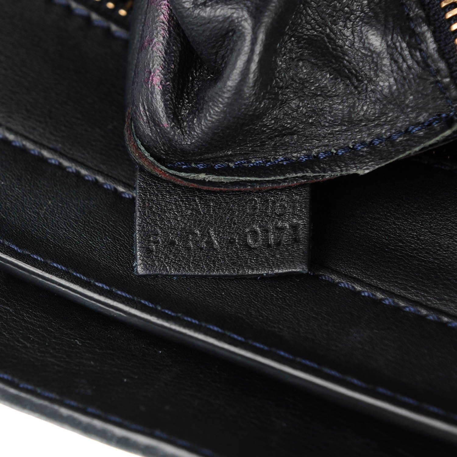 Celine Smooth Calfskin Suede Mini Bi-Color Luggage Navy Dune 7 of 8