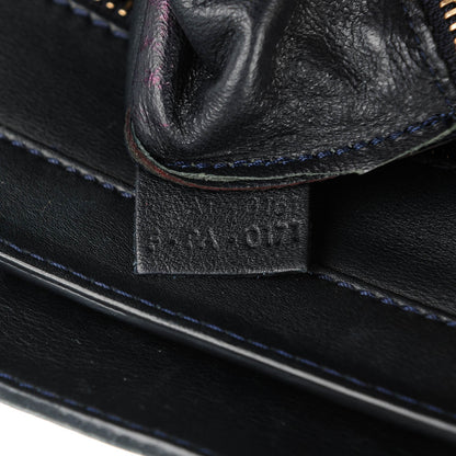 Celine Smooth Calfskin Suede Mini Bi-Color Luggage Navy Dune 7 of 8