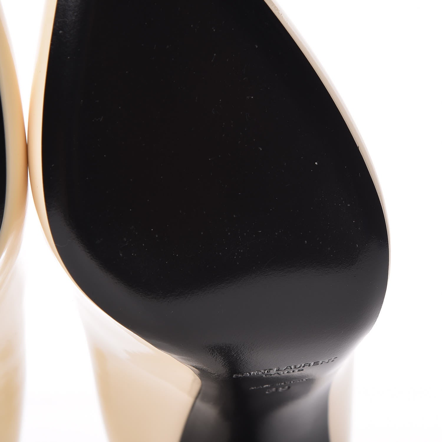 Saint Laurent Patent Calfskin Teddy High Vamp 105 Pumps 39 White 7 of 10