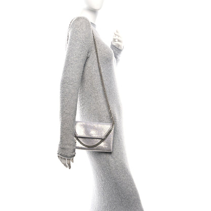 Stella McCartney Metallic Shaggy Deer Mini Falabella Crossbody Bag Silver 2 of 11