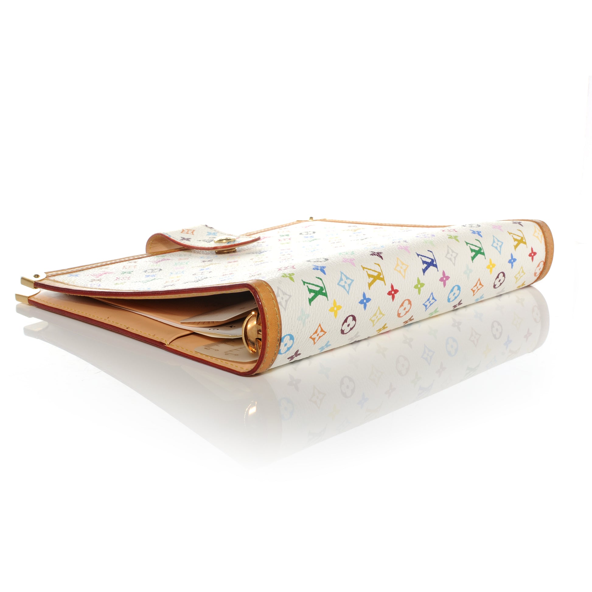 Louis Vuitton Monogram Multicolor Large Ring Agenda Cover White 4 of 7