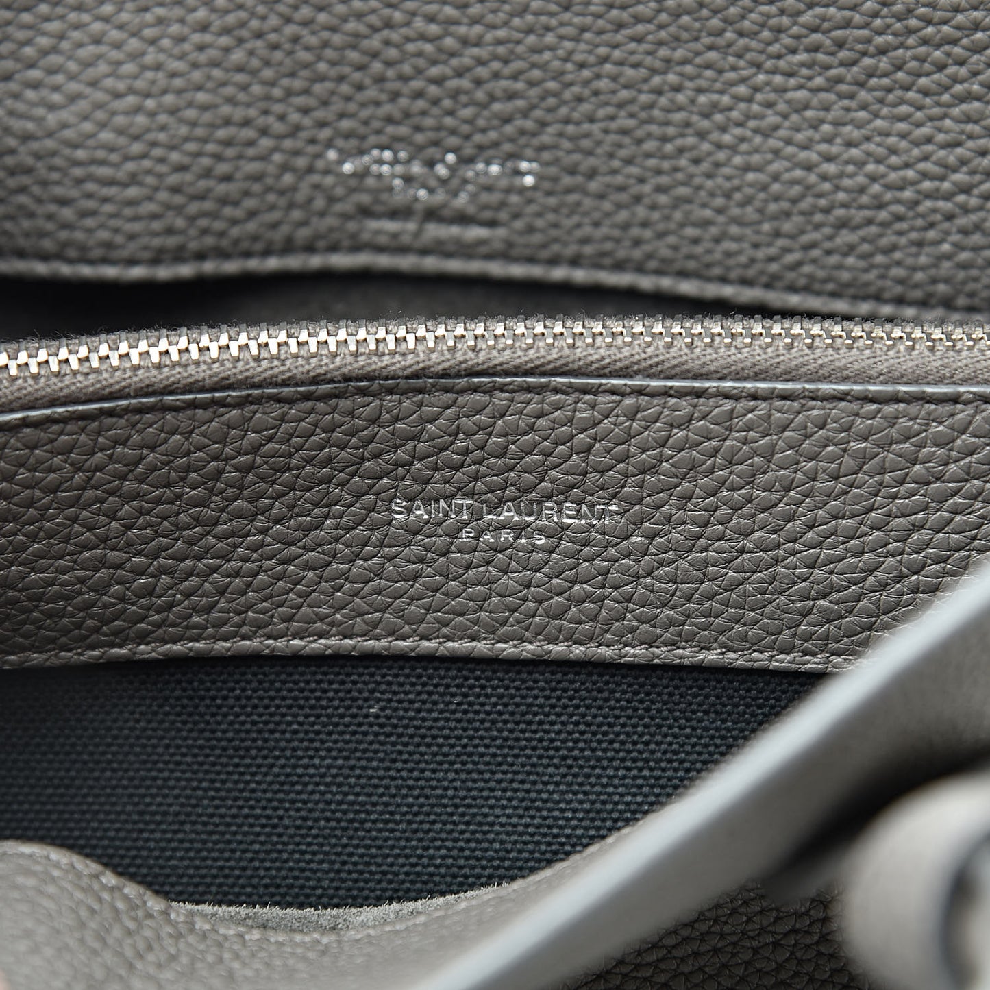 Grained Calfskin Baby Sac De Jour Fog