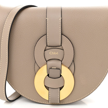 Chloe Grained Calfskin Small Darryl Saddle Crossbody Bag Motty Grey 8 of 10