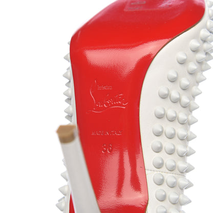Christian Louboutin Nappa Pigalle Spikes 100 Pumps 36 White 7 of 7