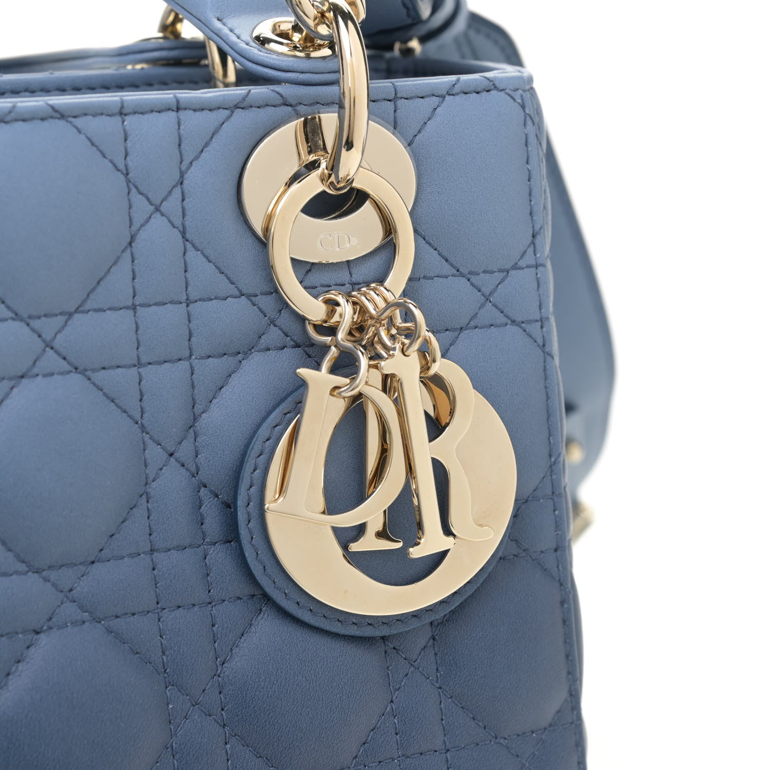 Christian Dior Lambskin Cannage Gradient Small My ABCDior Lady Dior Indigo Blue 8 of 12