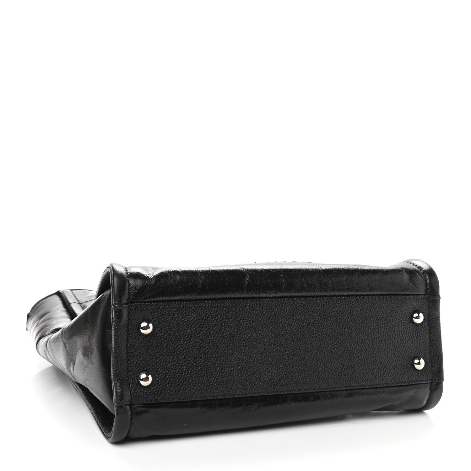 Chanel Glazed Calfskin Mini Deauville Tote Black 4 of 9