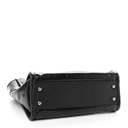 Chanel Glazed Calfskin Mini Deauville Tote Black 4 of 9
