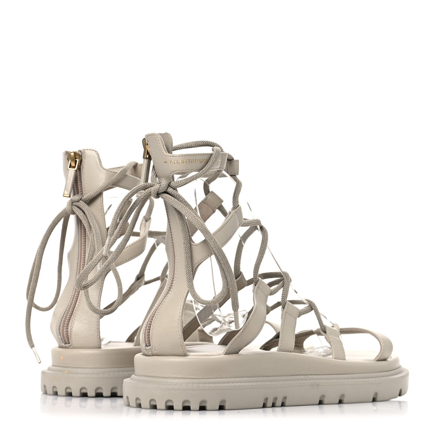 Christian Dior Calfskin Abbesse Sandal 39.5 Beige 5 of 8