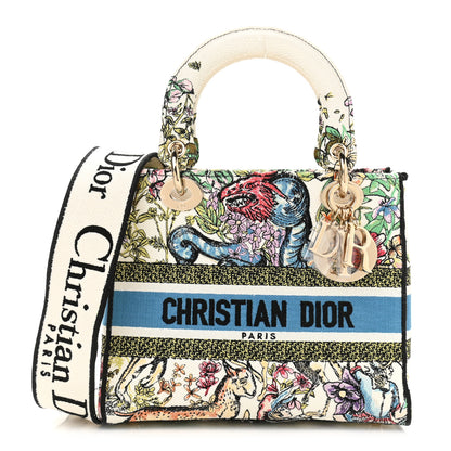 Christian Dior Canvas D-Constellation Embroidered Medium Lady D-Lite Latte Multicolor 1 of 9