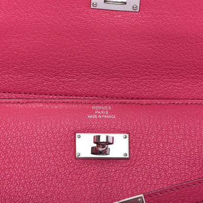 Hermes Chevre Mysore Medium Kelly Wallet Rose Shocking 6 of 7