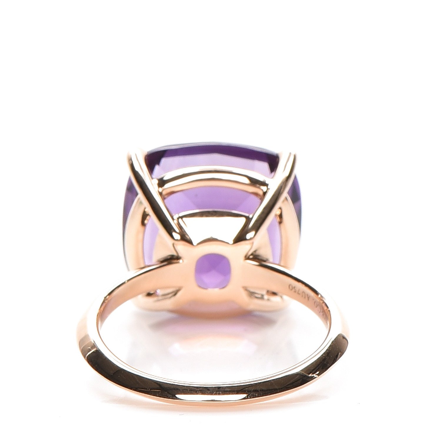 18K Rose Gold Amethyst Sparklers Cocktail Ring 7