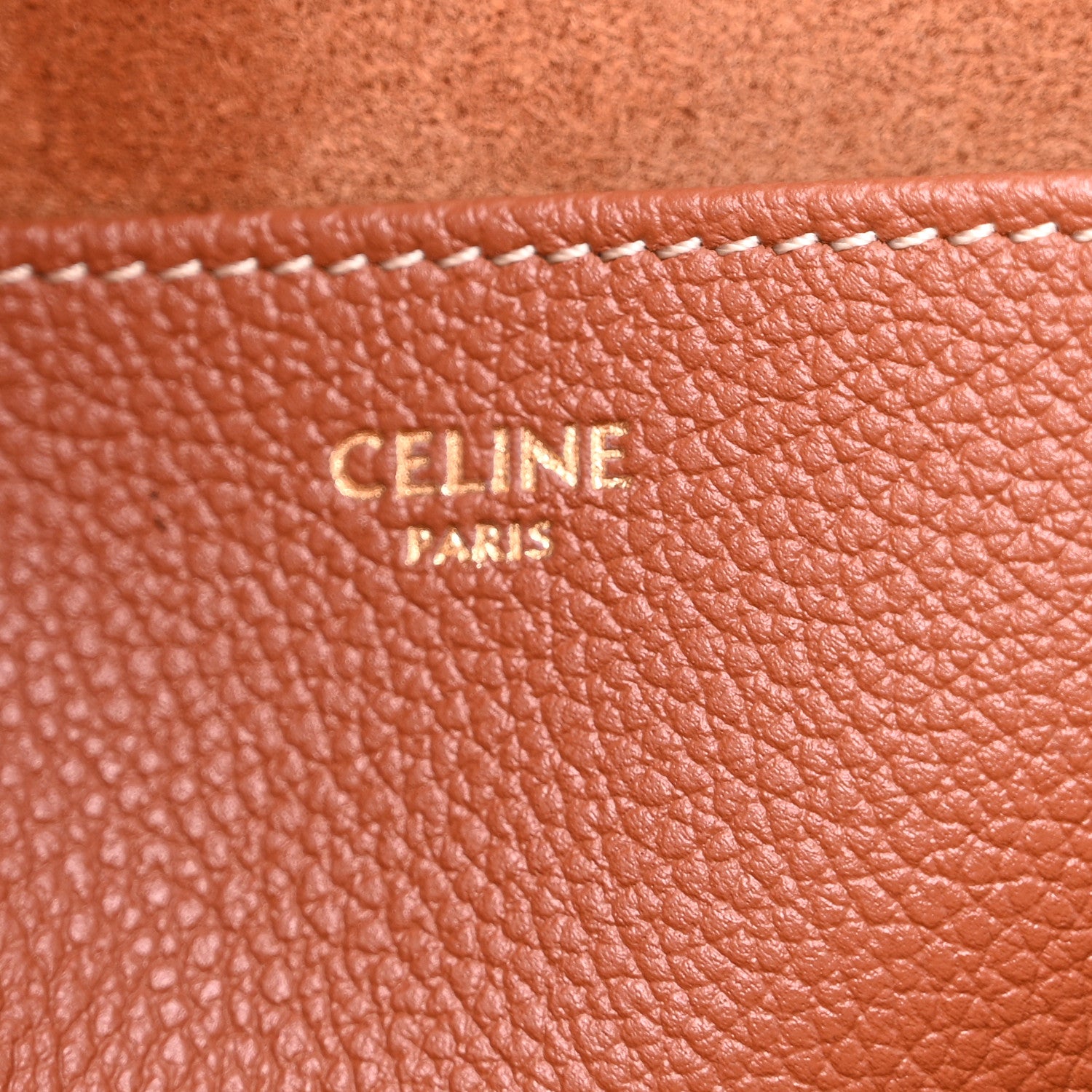 Celine Grained Calfskin Triomphe Medium Cabas Anais Tan 6 of 12