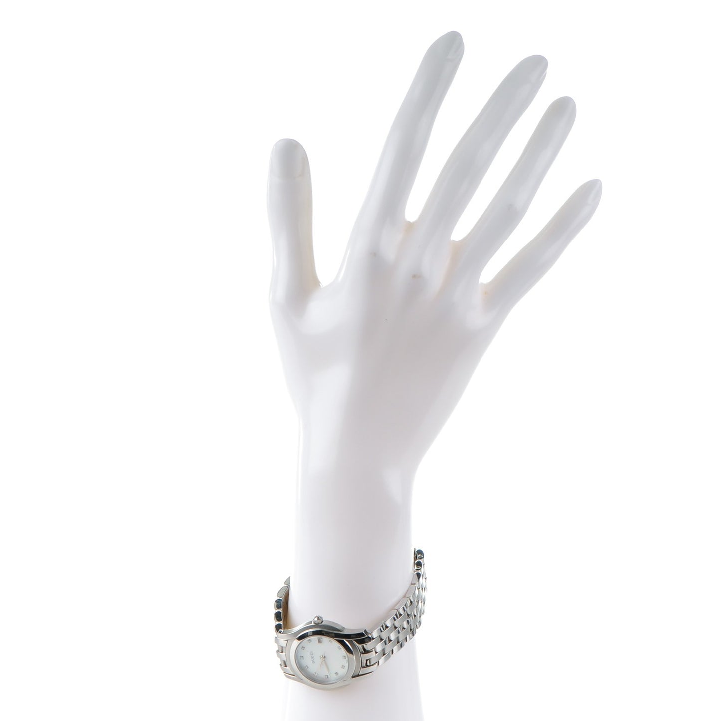 Stainless Steel Diamond Mother of Pearl 27mm 5500L Quartz Watch