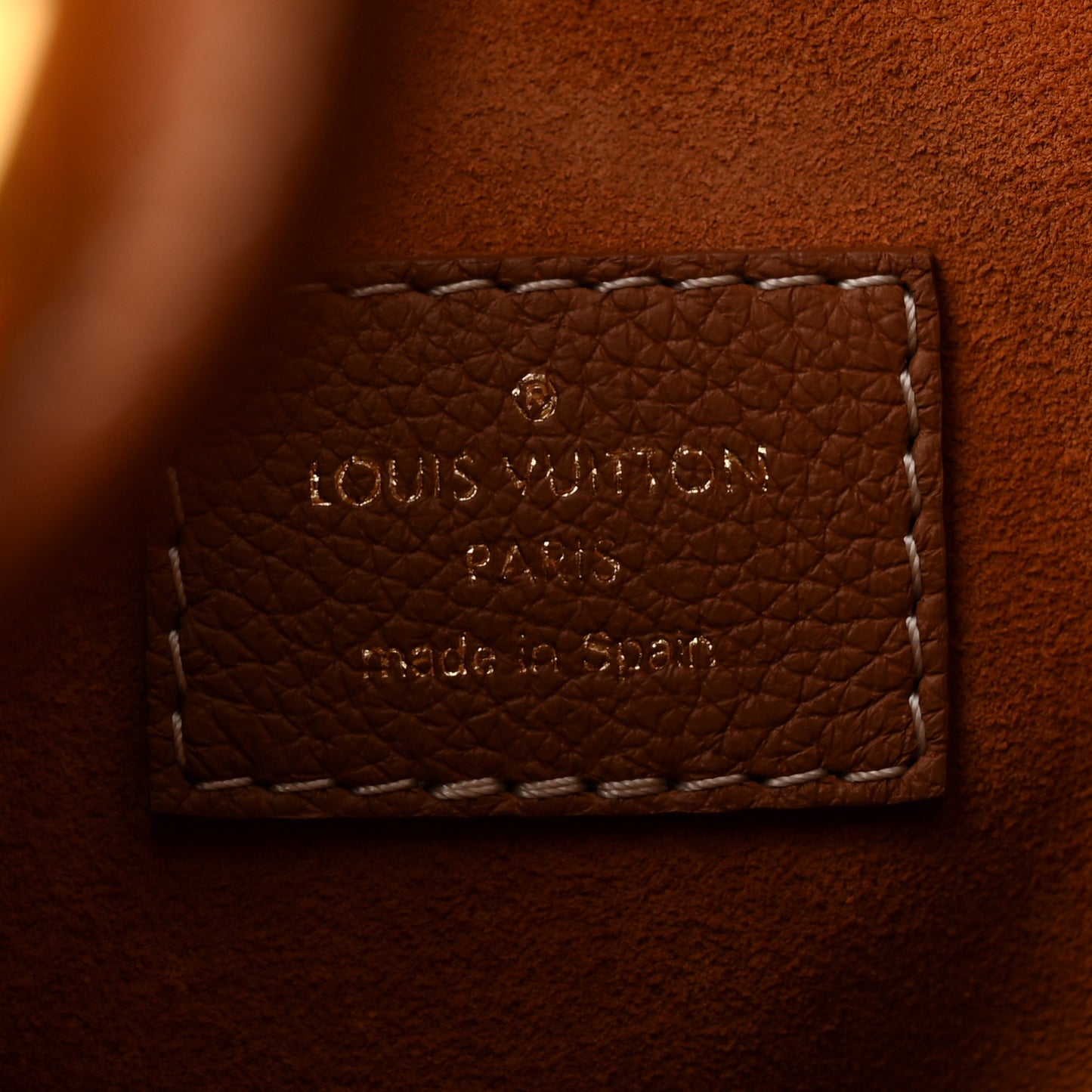 Grained Calfskin Low Key Hobo MM Cognac