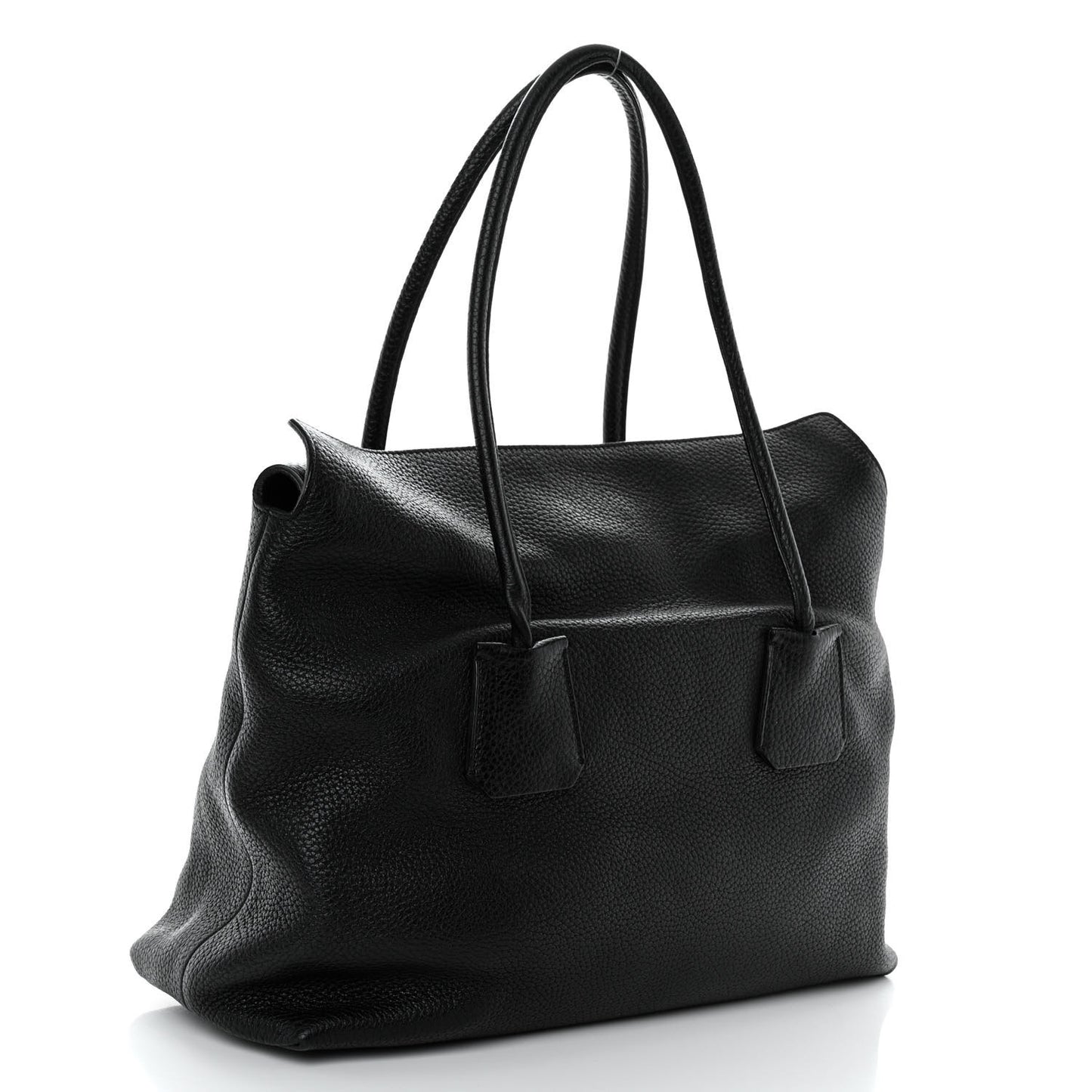 London Grainy Calfskin Medium Baynard Tote Black