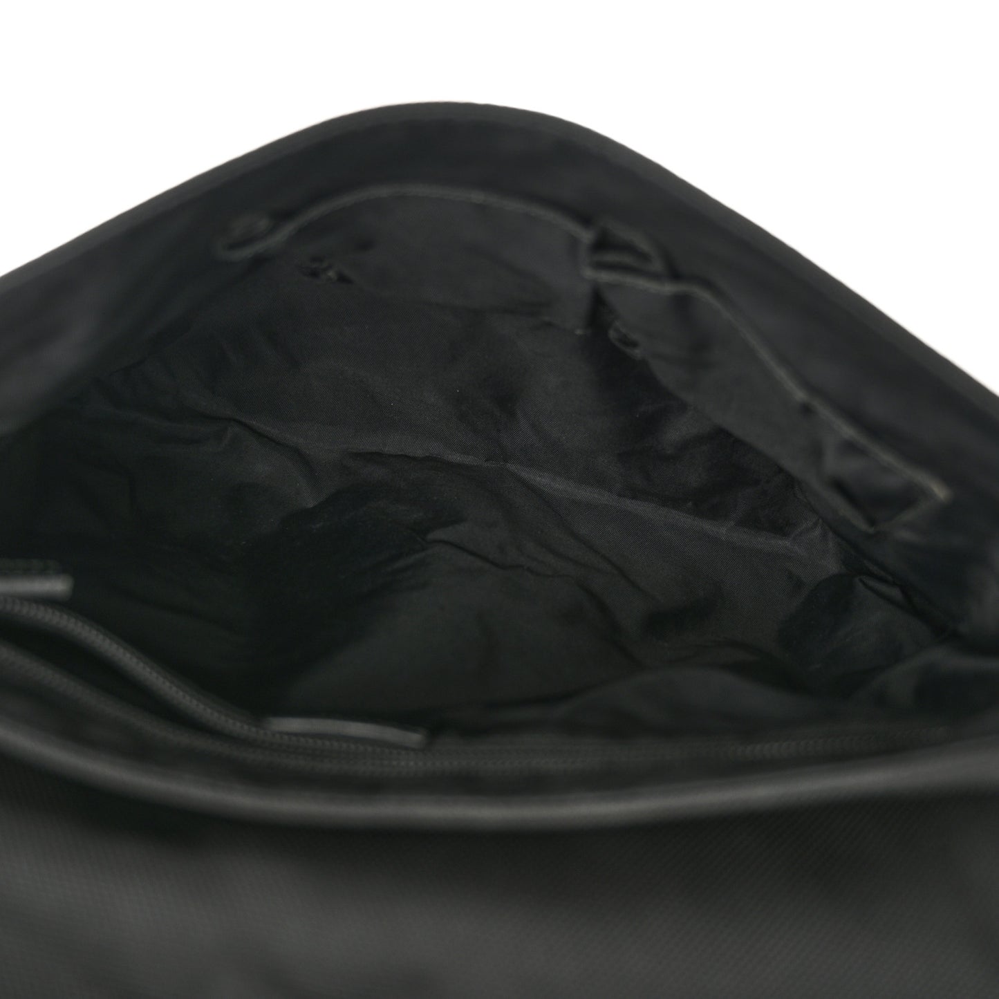 Techno Canvas Web Large Flap Messenger Bag Black