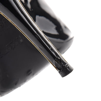 Saint Laurent Patent Calfskin Clara Pumps 38.5 Black 11 of 11