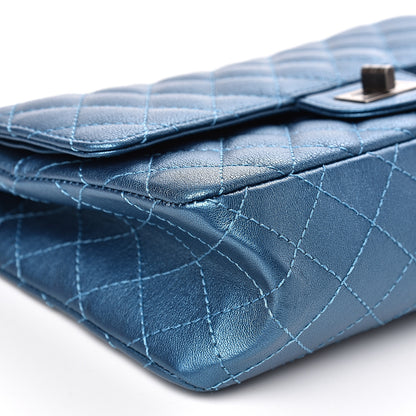 Chanel Metallic Sheepskin Quilted 2.55 Reissue 225 Flap Blue 8 of 10