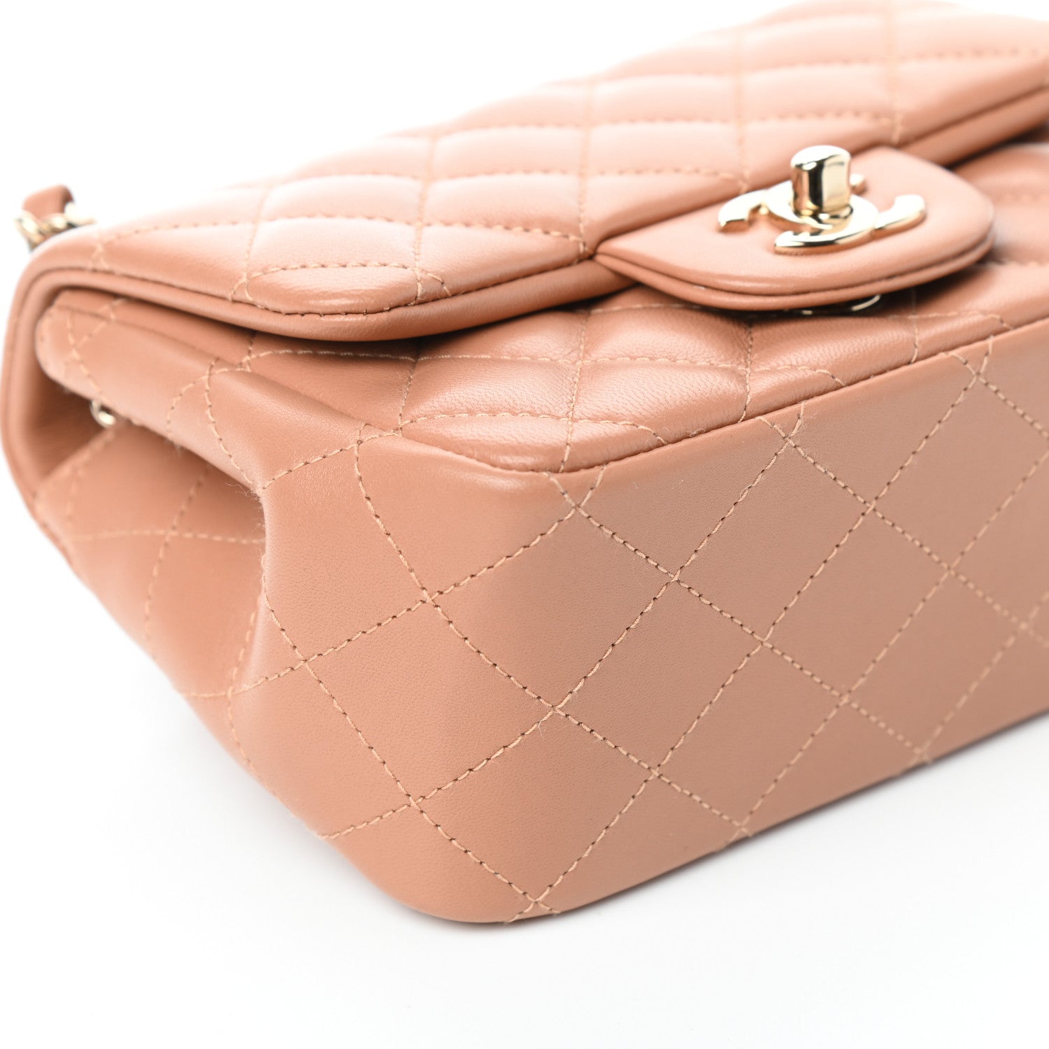 Chanel Lambskin Quilted Mini Square Flap Brown 8 of 9