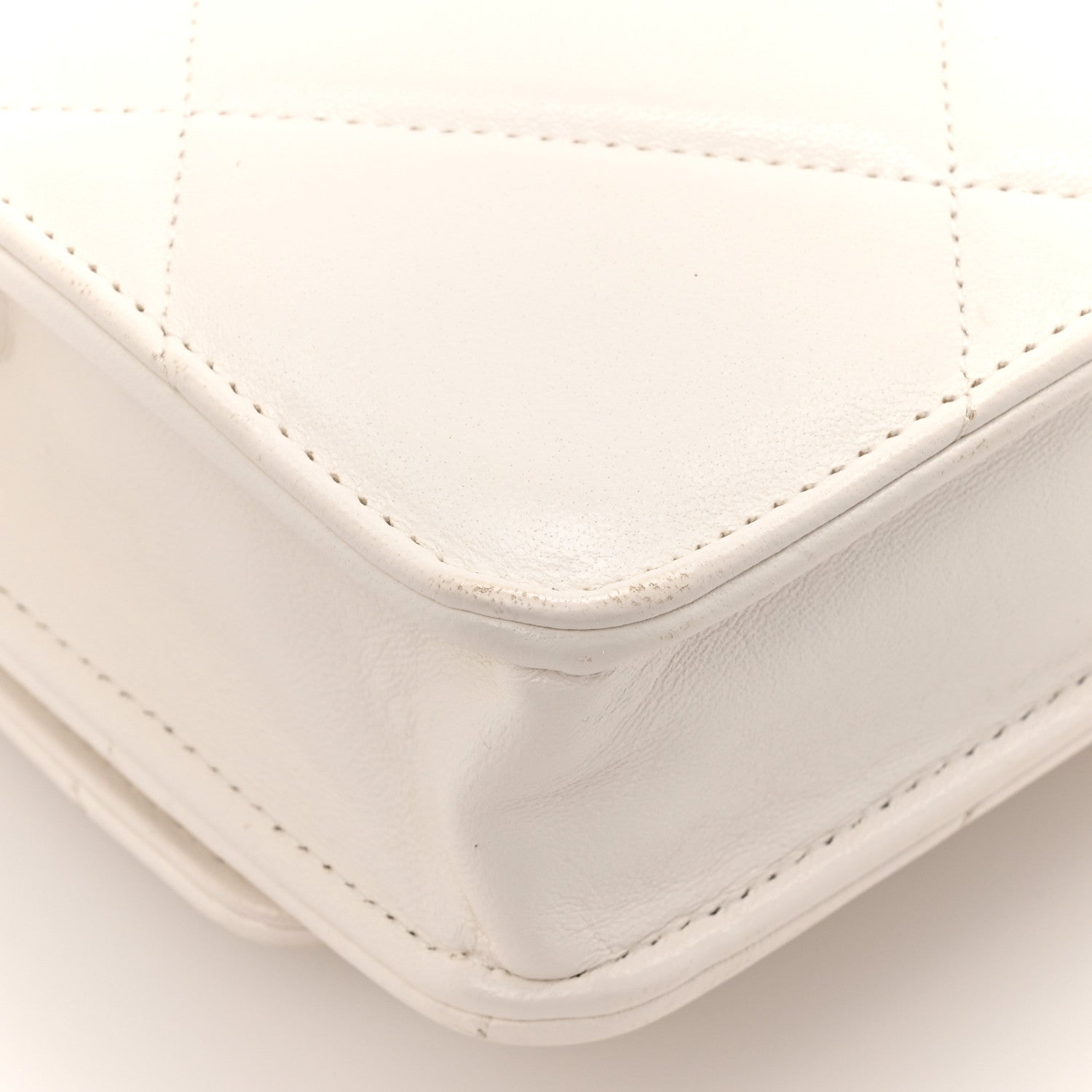 Chanel Lambskin Quilted Chanel 19 Wallet On Chain WOC White 12 of 13