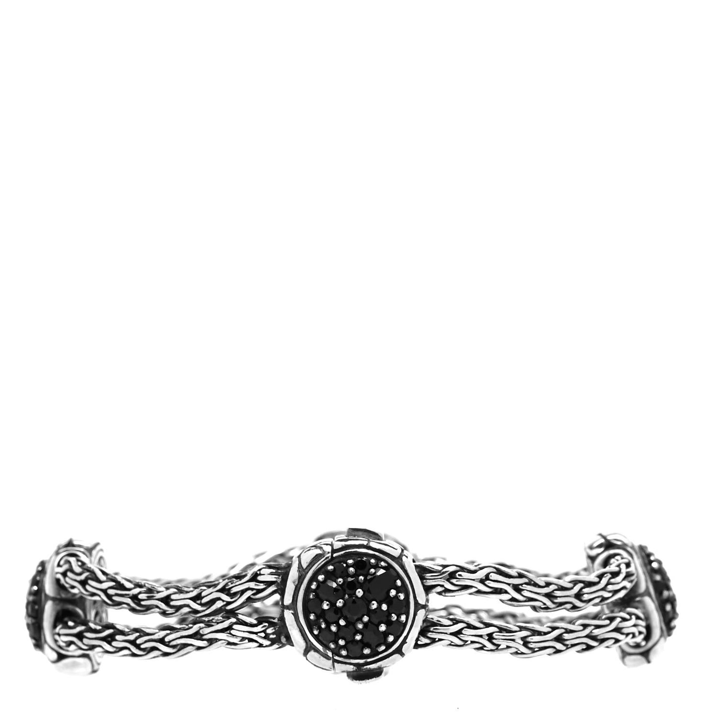 Sterling Silver Black Sapphire Kali Four Station Bracelet