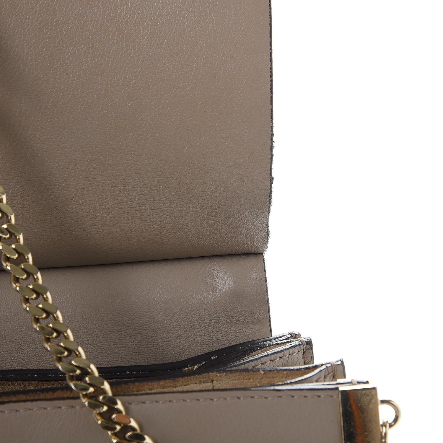 Chloe Calfskin Suede Medium Faye Shoulder Bag Motty Grey 15 of 17