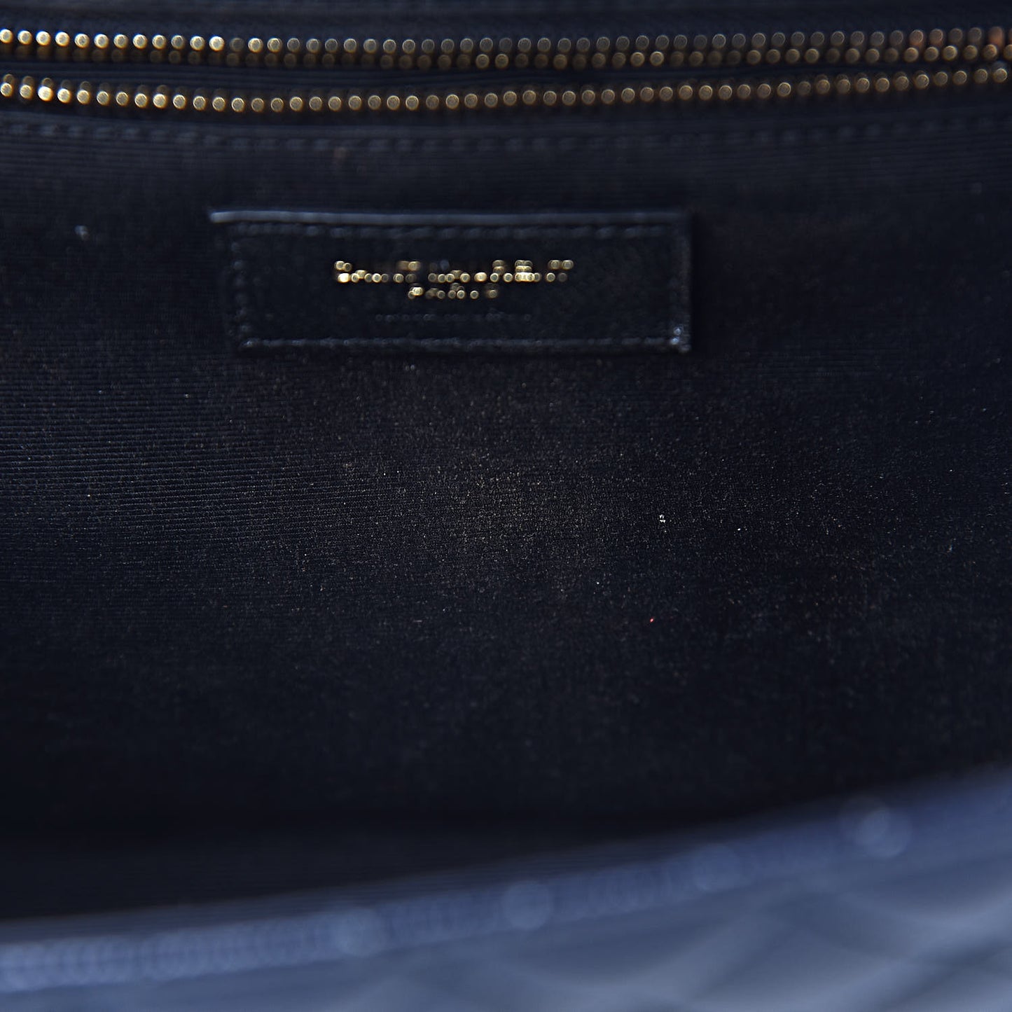 Grain De Poudre Mixed Matelasse Large Triquilt Monogram Satchel Deep Marine