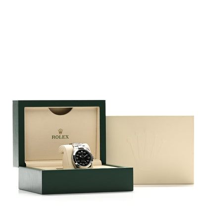 Rolex Stainless Steel 40mm Air-King Oyster Perpetual Watch Black 126900 5 of 5