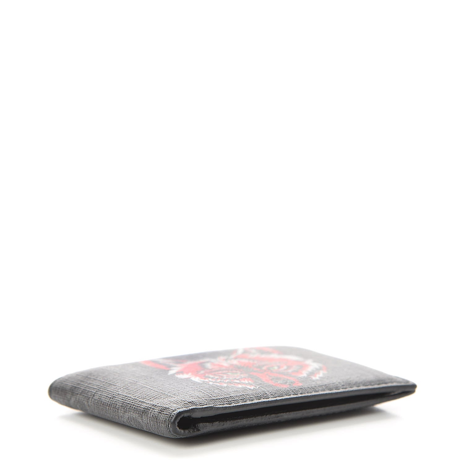 Gucci GG Supreme Monogram Fox Bi-Fold Wallet Black Grey 4 of 10