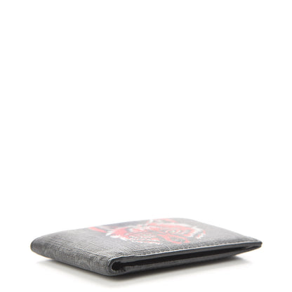 Gucci GG Supreme Monogram Fox Bi-Fold Wallet Black Grey 4 of 10