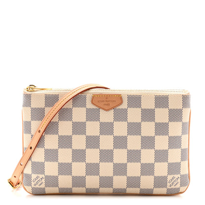 Louis Vuitton Damier Azur Double Zip Pochette 1 of 12